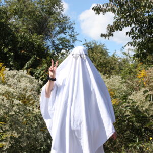 photo Spooky Ghost - Taken by the Community Gardens in September 2022 by Ronan Friend